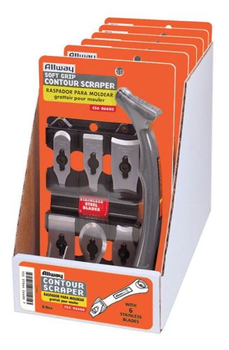 6 blade soft grip contour scraper set kit file tools case cut half round home for sale