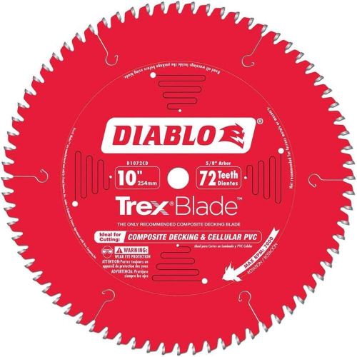 Diablo/Trex Composite Table, Miter Saw Blade D1072CD 10&#034; 72 TEETH