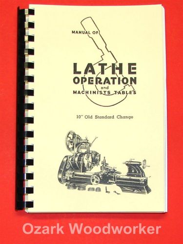Atlas Craftsman Manual of Lathe Operation Book for Old 10&#034; Standard 0037