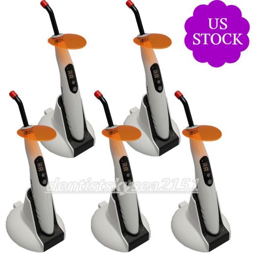 Lot of 5 dental cordless wireless led curing light lamp light curing units led.b for sale