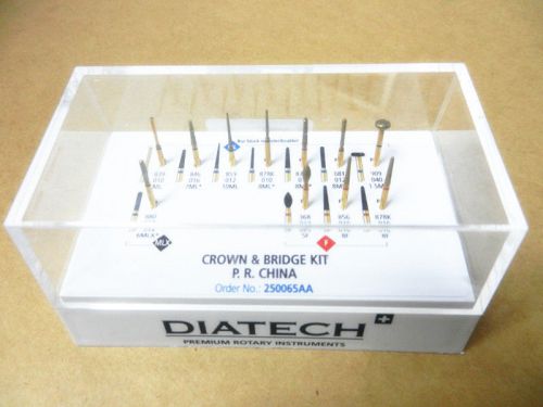 Dental Coltene Diatech Gold Diamond Burs Crown Bridge Golden Bur Kit Swiss