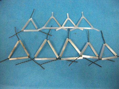 Lab Heating Mantle Burner Quartz Silica Wire 2.5&#034;, 3&#034; Triangle Lot of 9