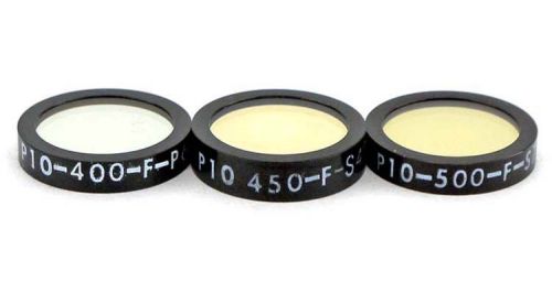 Newport/Corion P10-400 P10-450 P10-500 25mm Bandpass Laser Optical Filter Set
