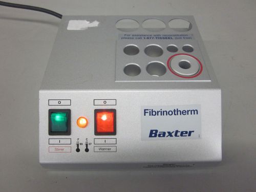 Baxter Healthcare Care Fibrinotherm Device Warmer/Stirrer Power Tested Silver