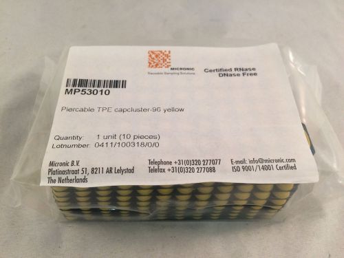 Pack of 10 Micronic Pierceable TPE Capcluster MP 53010 Yellow NEW!