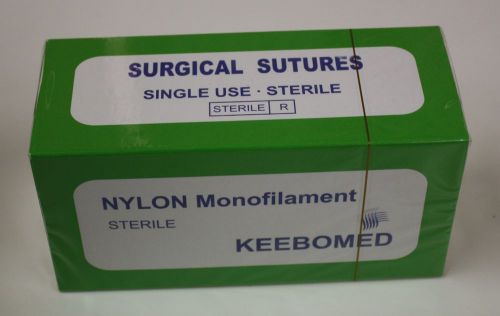 Veterinary sutures nylon monofilament reverse cutting 45mm size 3 very thick for sale