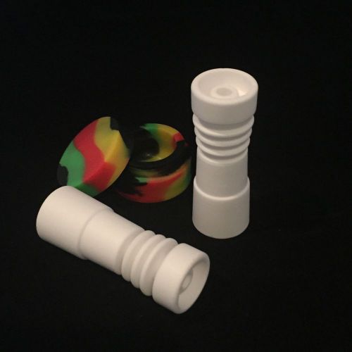 2x ceramic nail female 14mm 18mm free gift! domeless for sale