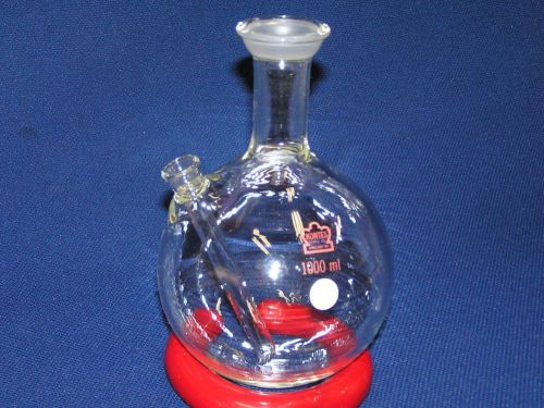 Kontes 1000 ml Round Bottom Flask, Thick Wall, Thermometer Well, 35/15 Top Joint