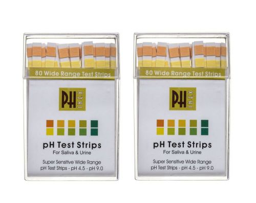 Phinex Diagnostic Ph Test Strips, 80ct -2 pack (160 strips) Results in 15 Second