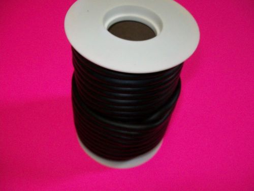 50 continuous feet 1/8&#034;id x 1/32&#034;w x 3/16&#034;od latex black rubber tubing sm52 for sale