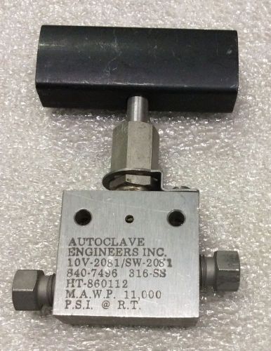 Autoclave Engineers 1/8&#034; valve 10V-2081 316SS 11,000psi