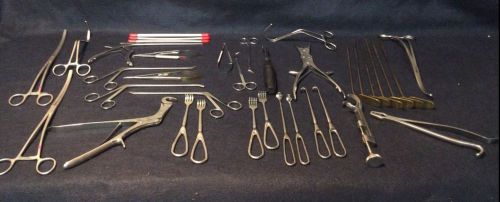 Surgical Instrument Lot 34pcs Dilators Forceps Bone Cutter OB GYN Ortho Vet