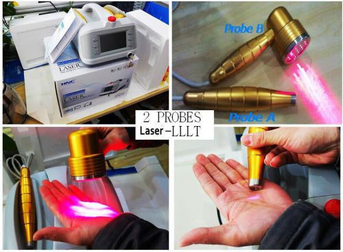 2014 physiotherapy body pain relief/650+810nm diode low laser therapy+2 probes for sale