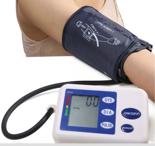 LCD Digital Arm Blood Pressure Upper Automatic Monitor Heart Beat Meter HQ808