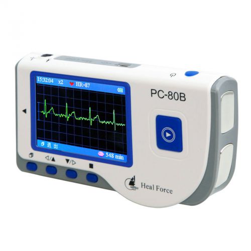 Update Machine 1 Set Handheld home ECG EKG Heart Monitor+Free Pads and bag
