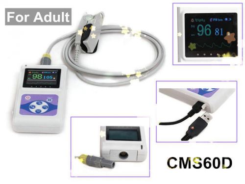 CE FDA Hand Held pulse oximeter Blood Oximeter Spo2 Probe PC Software big screen