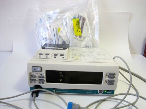 Datex Ohmeda 3900P Heart Monitor Pulse Monitor Plus TruSingal SPO Allfit Sensor