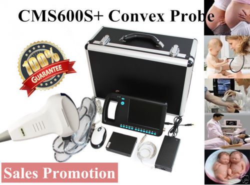CMS600S Handheld high resolution LCD Convex Ultrasound Scanner,USB Video output
