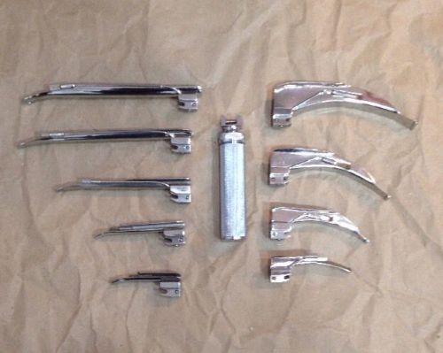 RUSCH Laryngoscope Set Infant Child Adult with 9 Blades Welch Allyn