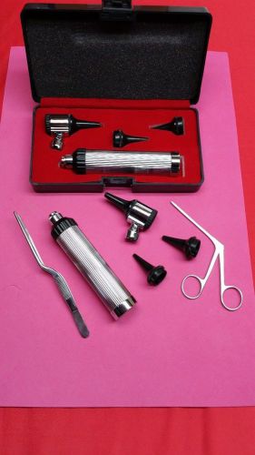 New professional otoscope set ent medical diagnostic surgical instrument +2 fcps for sale