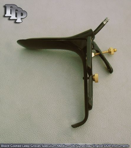 Black Coated Leep Graves Speculum Medium Ob-Gyneclogy Surgical DDP Instruments