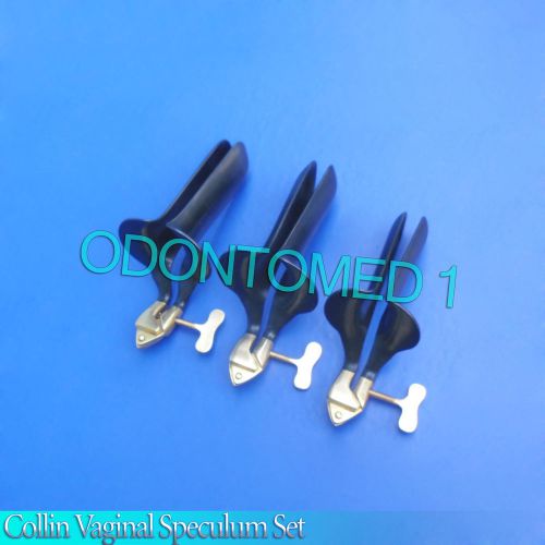 Collin Vaginal Speculum S,M,L Black Coated Gynecology instrument