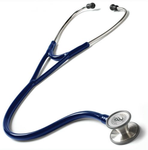 Prestige medical clinical cardiology stethoscope navy 27&#034; deep cone bell #128 for sale