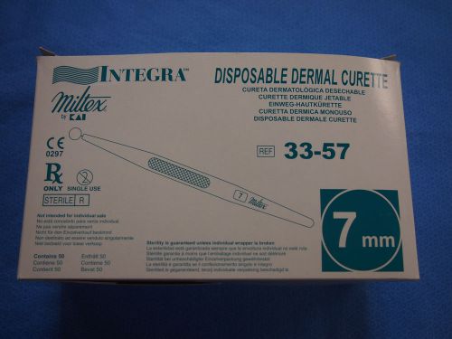 Integra 33-57 dermal curette disposable 7mm (1 box of 50) for sale