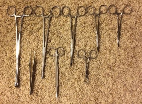 Stainless Steel Surgical Instrument - Hemostats Forceps Towel Clamp Sissors LOT