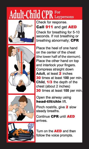 CPR and Choking Pocket Reference Cards  LOT OF 100
