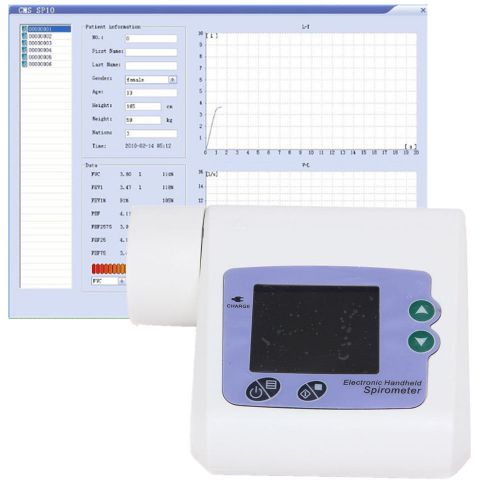 2014 new digital spirometpef fefv1 fef lung volume device+ software analysis for sale