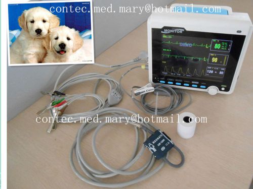 Vet veterinary use patent monitor,icu animal monitor of ecg,nibp,spo2,resp,2-tem for sale