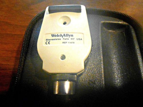 TWO WELCH ALLYN OPHTHALMOSCOPE HEADS-GOOD CONDITION-IN CASE