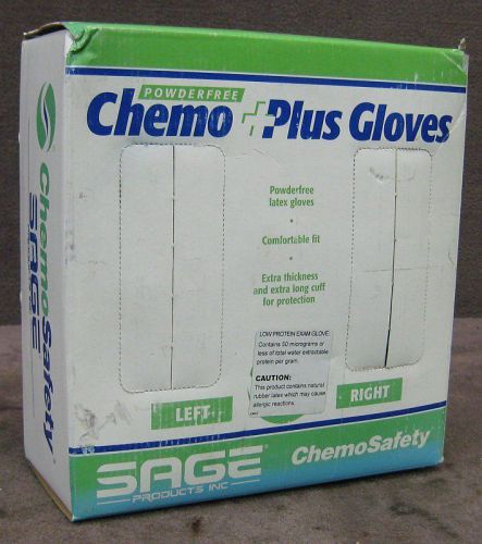 Sage Chemo Plus Gloves Small 50 ct. Powder Free Latex