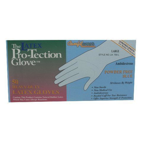 (Large) Heavy Duty Powder Free Disposable Gloves (Box of 50)