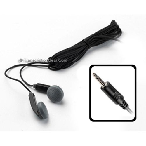 Lightweight bud style headset with straight 3.5 mm plug for sale
