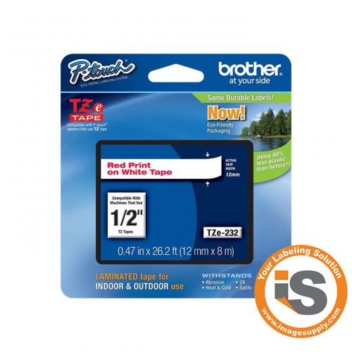 Brother P-Touch TZ-232 Label Tape TZe232 Ptouch TZ232 TZe-232 *Genuine Brother*
