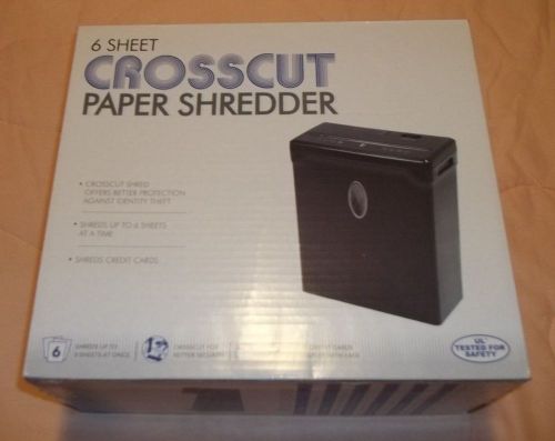 Paper Shredder 6 Sheet Credit Card Cross Cut LX60B Manual Reverse Black Security
