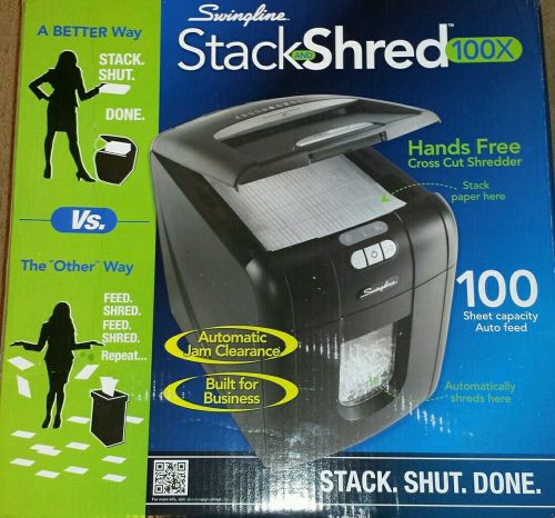 Swingline Stack-and-shred 100x Hands Free Shredder, Super Cross Cut