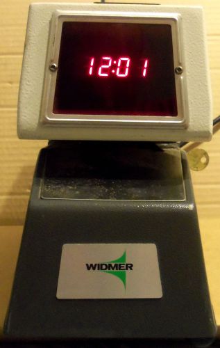 Widmer time clock recorder model t-led-3 with key for sale