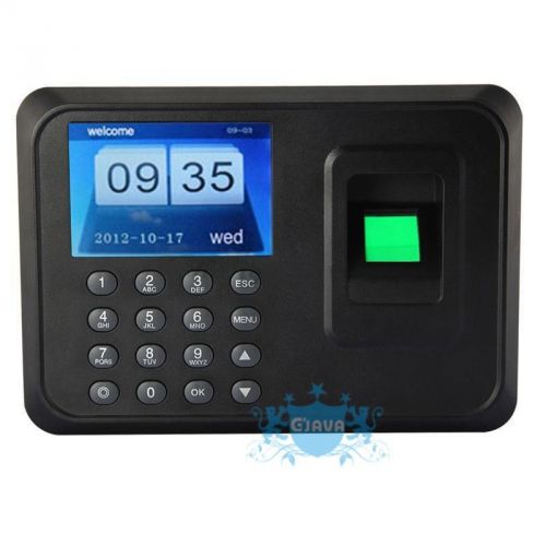 2.4&#034; TFT fingerprint time attendance Clock Employee Payroll Recorder USB N-A6