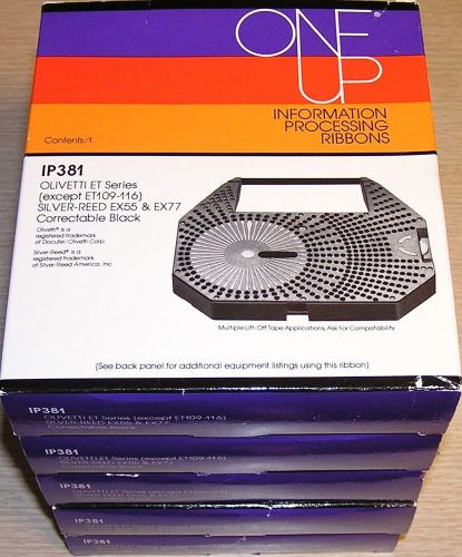 5 - One Up IP381 Typewriter Ribbon for Olivetti ET Series, Silver-Reed EX Series