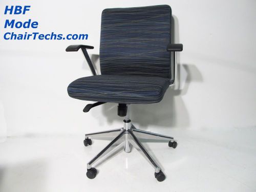 MODE Swivel Tilt Managerial Mid Back Office CHAIR by HBF- UPHOLSTERED (Blue)