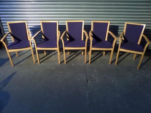 Set of 5 Blue Ikea Meeting Room Chairs