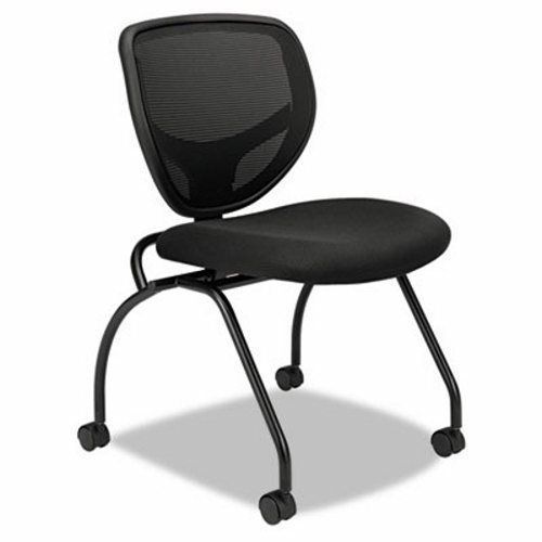 Basyx vl302 mesh back nesting chair, black, 2/carton (bsxvl302mm10) for sale