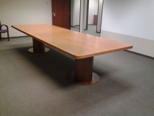 Tab-048 - large 12&#039; ft maple conference table for sale