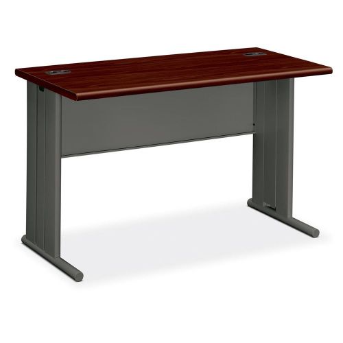 The hon company hon66557ns 66000 series stationmaster mahogany charcoal desking for sale