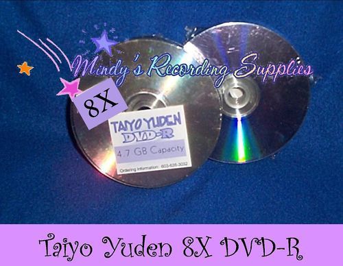 Taiyo yuden dvd-r 20 pack recordable 8x dvd dash r for sale