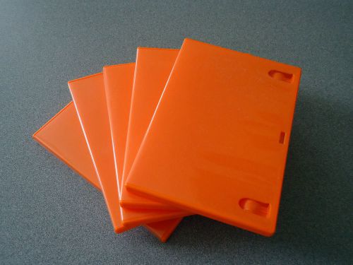Orange cd / dvd cases - bundle of 25  twenty-five in a box for sale