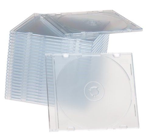 10 New Clear Single Slim CD DVD Jewel Case 5.2mm